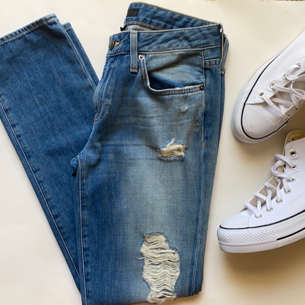 Genetic Denim matchstick distressed skinny straight jeans